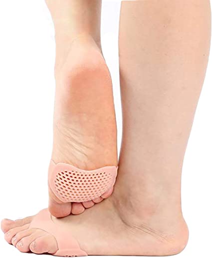 Silicone Pair Front Foot Gel Pad For Warts Night & Pain Relief