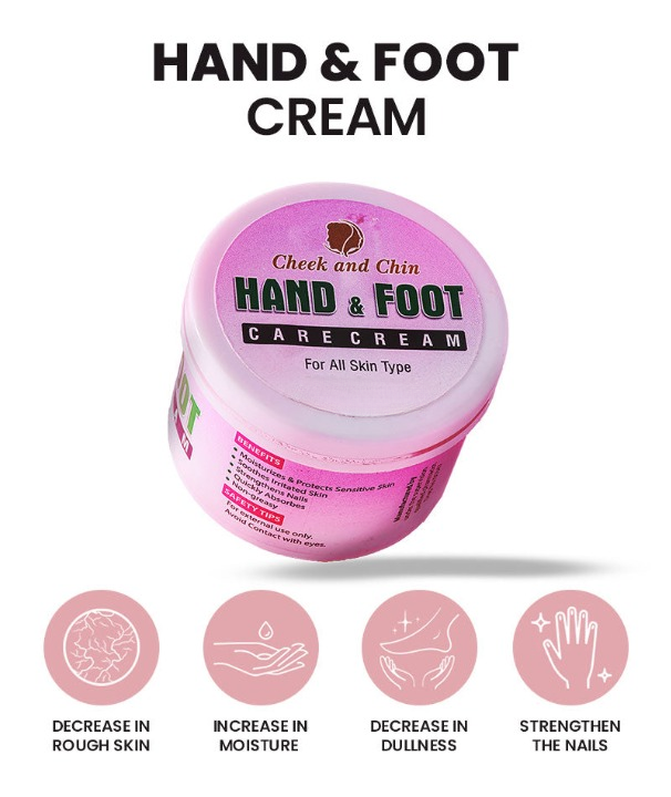 Cheek & Chin's - Hand & Foot Care Cream – Deep Moisturizing and Nourishing Formula for Dry, Sensitive Skin Protection and Softness