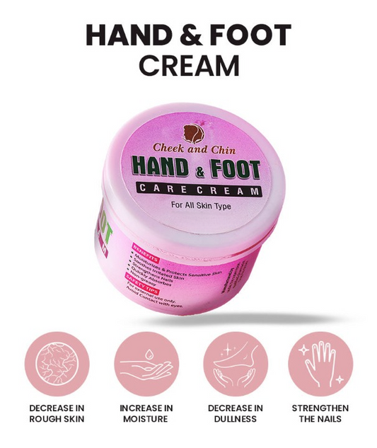 Cheek & Chin's - Hand & Foot Care Cream – Deep Moisturizing and Nourishing Formula for Dry, Sensitive Skin Protection and Softness