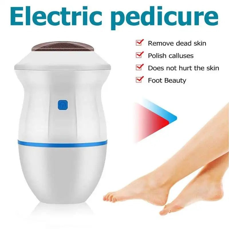 Electric Foot Grinder for Dead Skin, Cracked Heels & Calluses and Skin Exfoliation with Built-In Vacuum, Rechargeable Pedicure Tool
