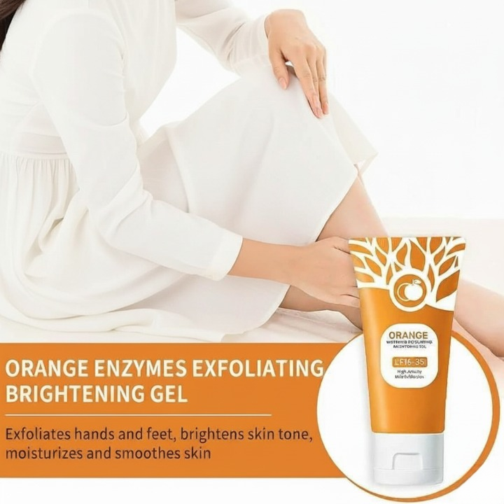 Orange Enzymes Exfoliating & Brightening Gel | Deep Cleansing Face Gel for Smooth, Glowing & Refreshed Skin (60ml)