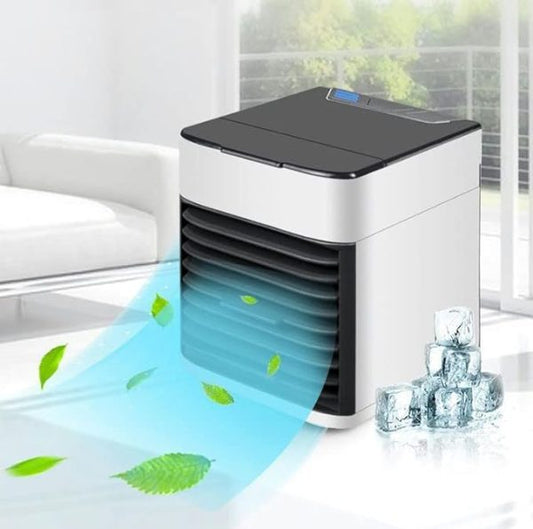 Ultra Portable Personal Air Cooler with 2x Cooling Power & Night Light, Add Ice Cubes For Special Cooling (Random Color)